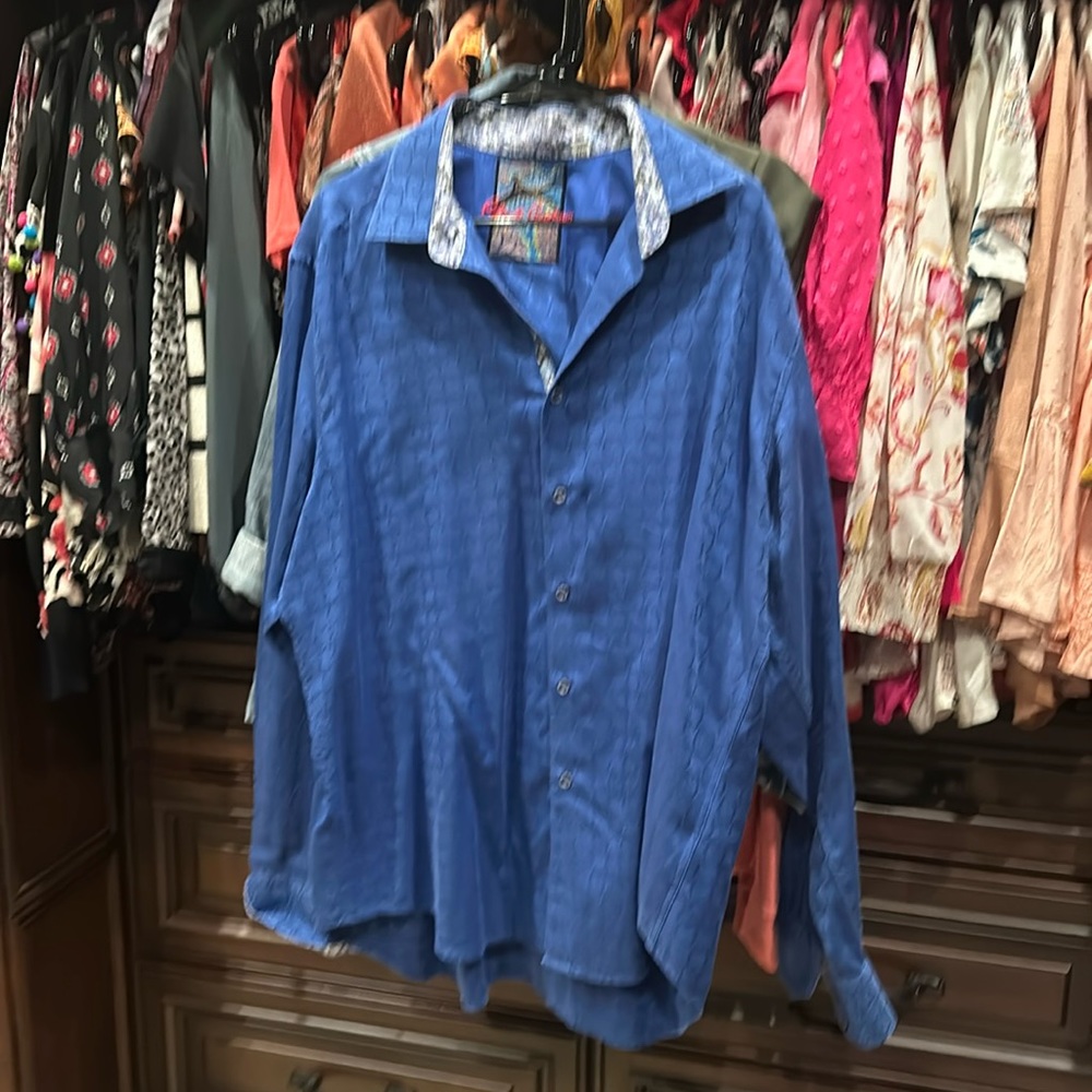 Robert Graham Men’s long sleeve dress shirt. Size XXL